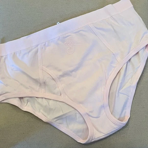 GANNI Embroidered Organic Cotton Jersey 2 High Rise Briefs - Women’s Sizes M & L